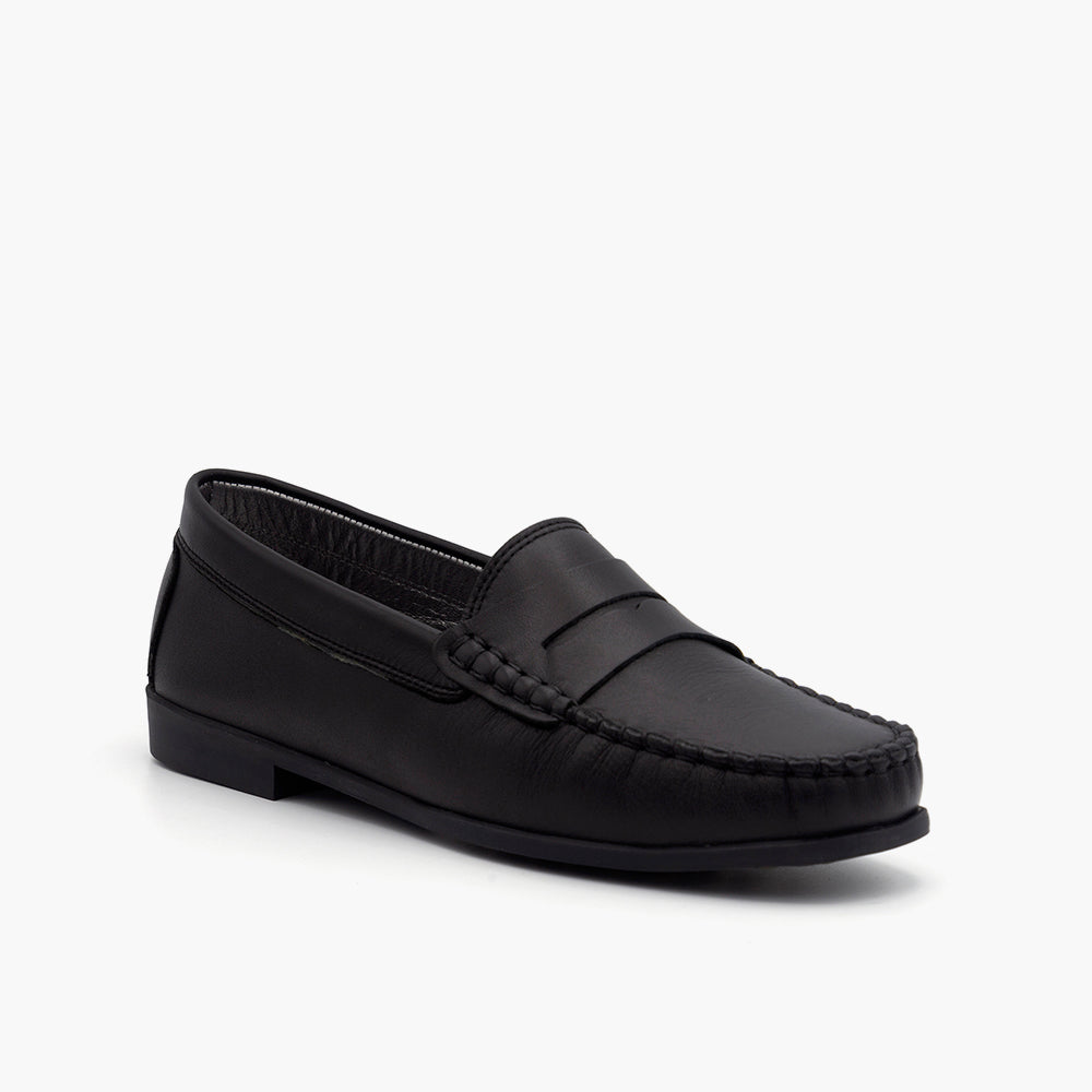 M001 Mocassin Cuir Noir