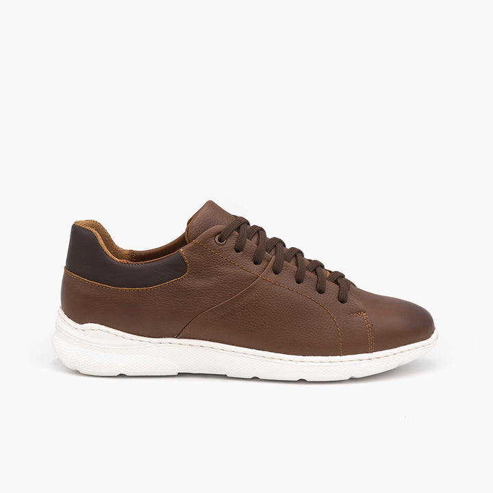 0048 Sneakers Cuir Tabac