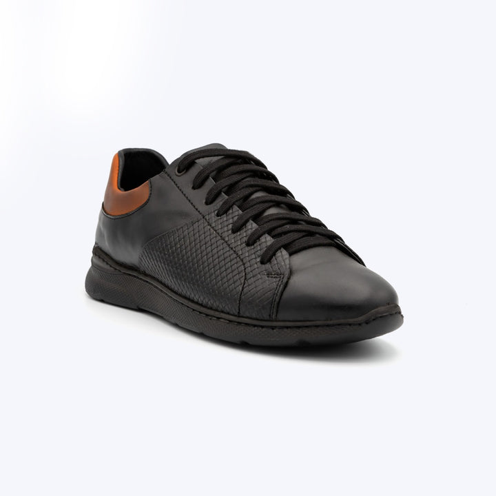 021 Baskets Cuir Noir