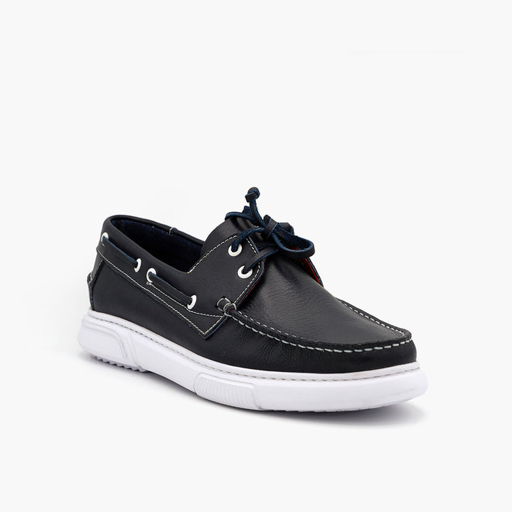 087 Boat Cuir Bleu Marine