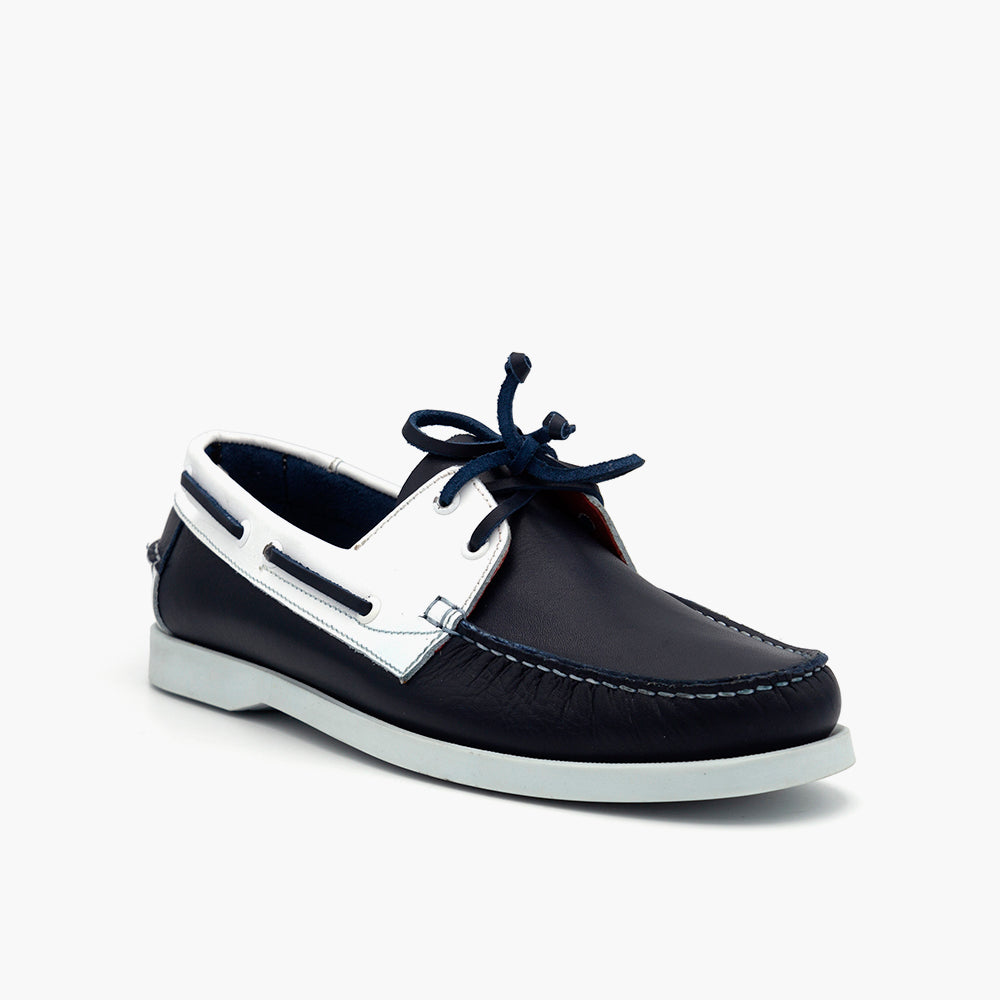 097 Boat Cuir Bleu B