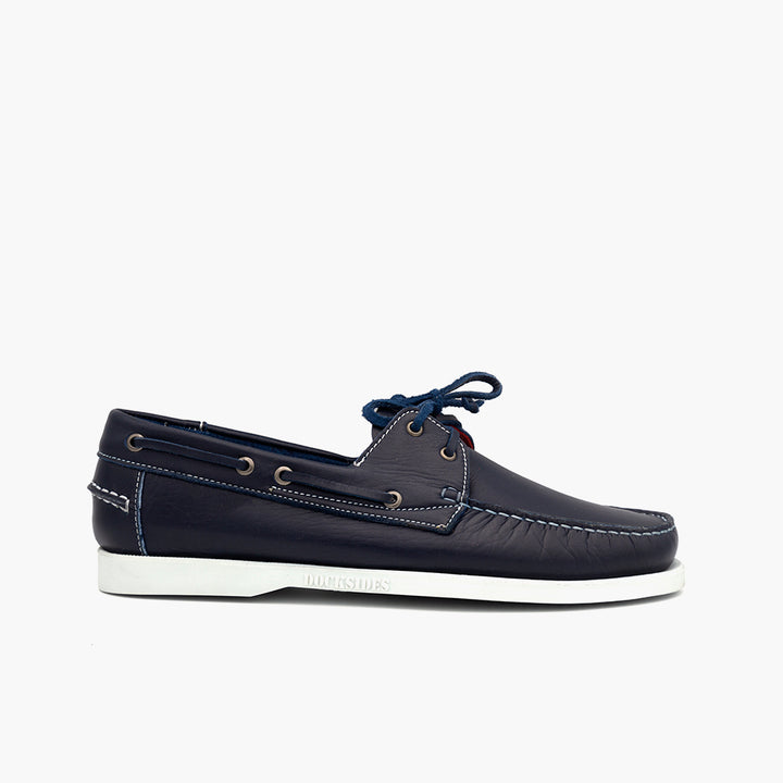 097 Boat Cuir Bleu Marine