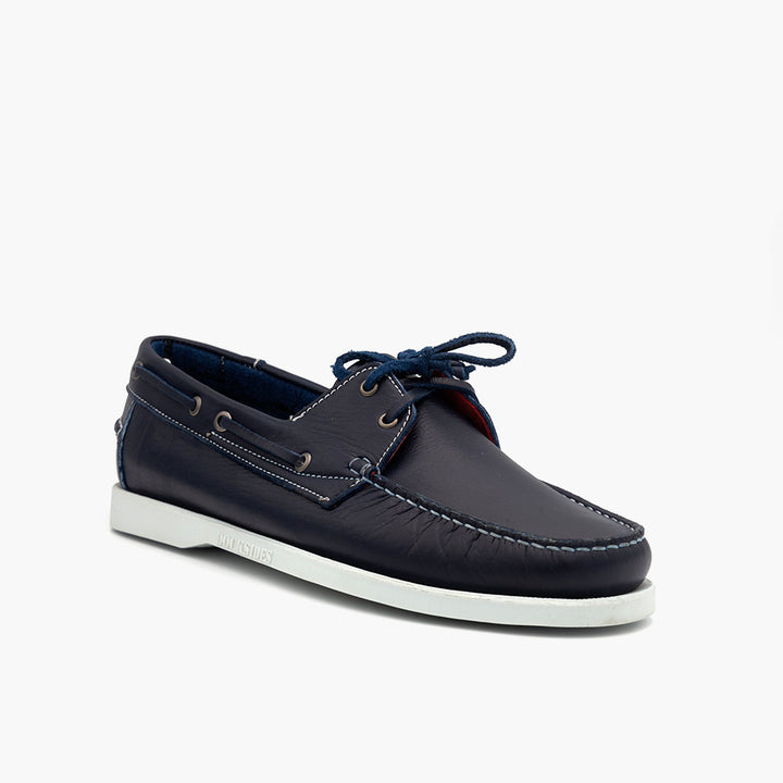 097 Boat Cuir Bleu Marine