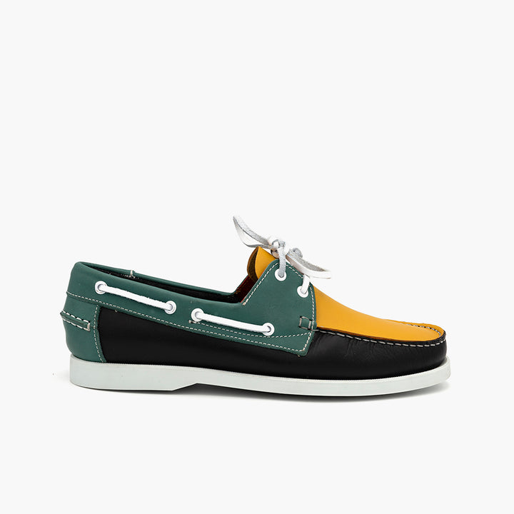 097 Boat Cuir Tricolore J