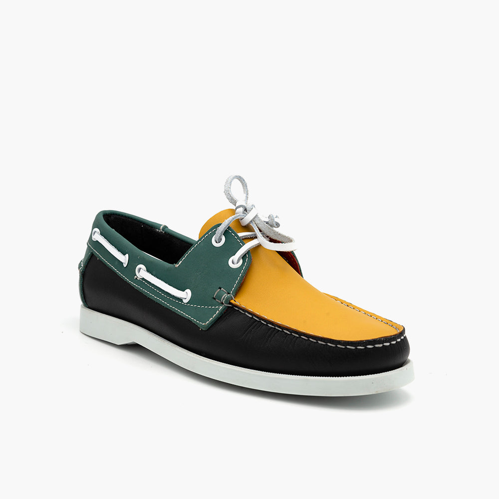 097 Boat Cuir Tricolore J