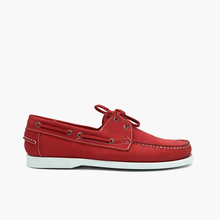 097 Boat Nubuck Rouge