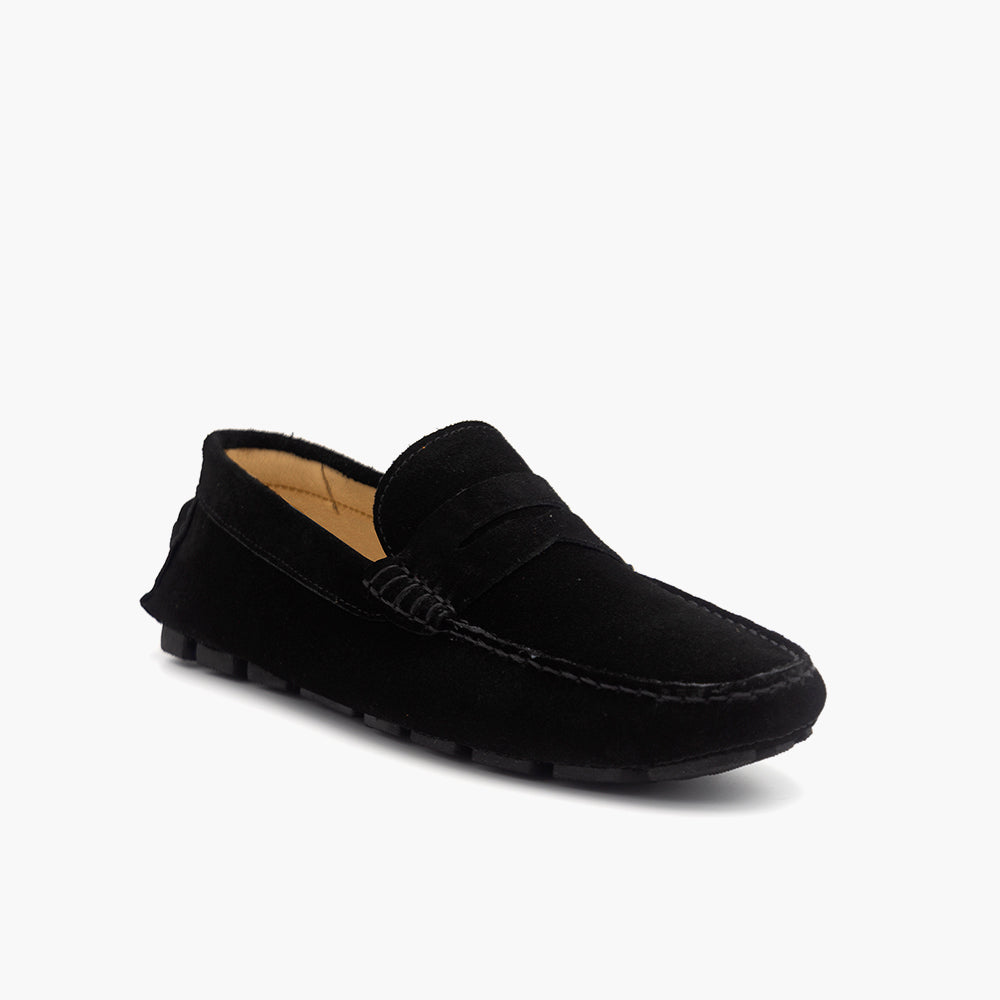 104 Mocassin Daim Noir