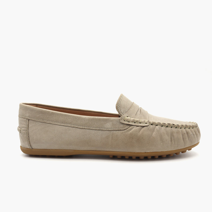 M03 Mocassin Daim Beige