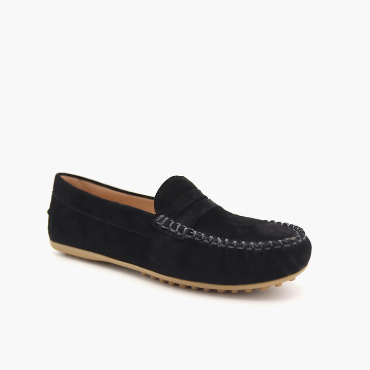 M03 Mocassin Daim Noir