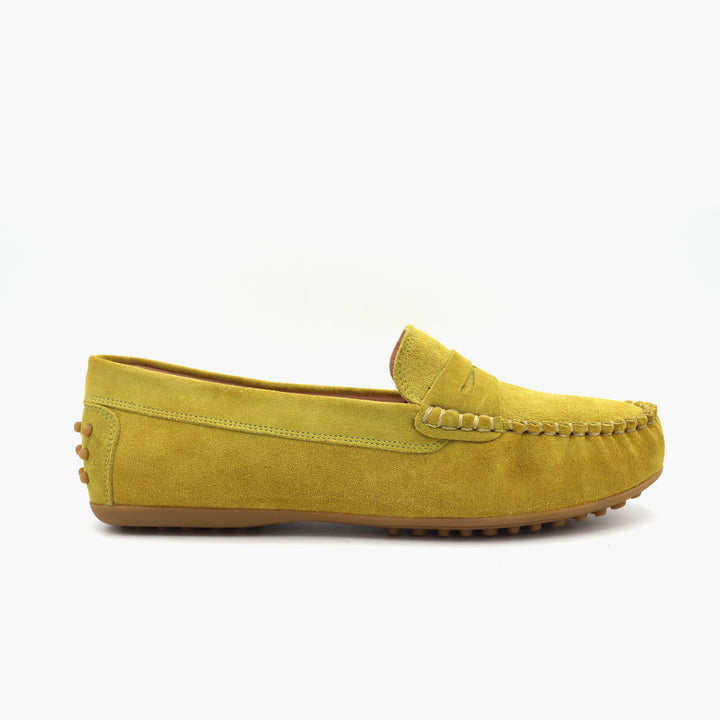 M03 Mocassin Daim Jaune