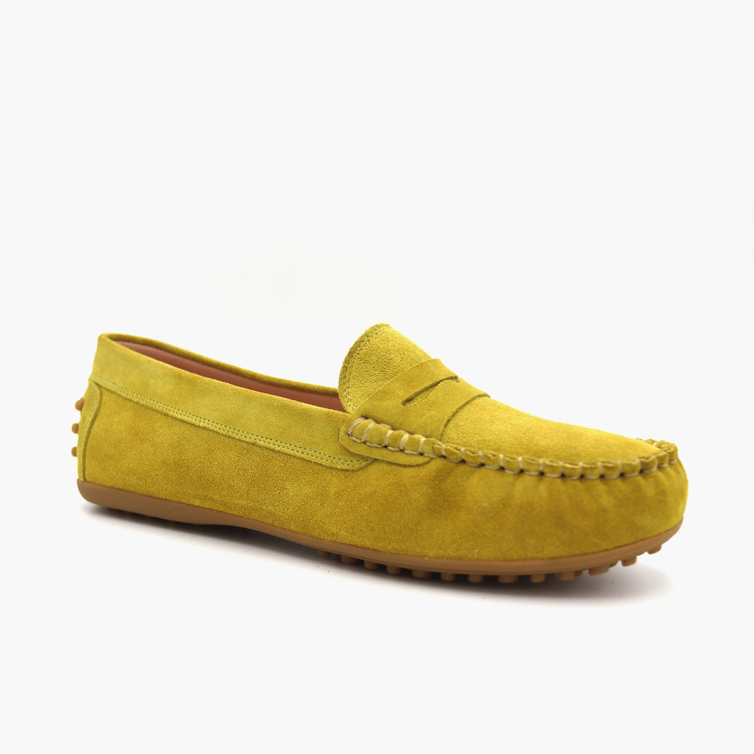 M03 Mocassin Daim Jaune