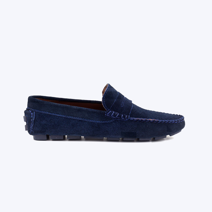 104 Mocassin Daim Bleu Marine