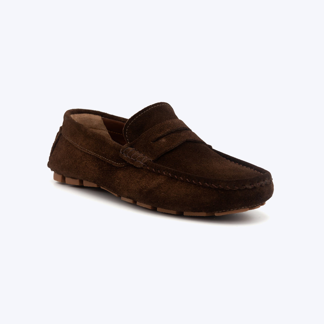 104 Mocassin Daim Marron