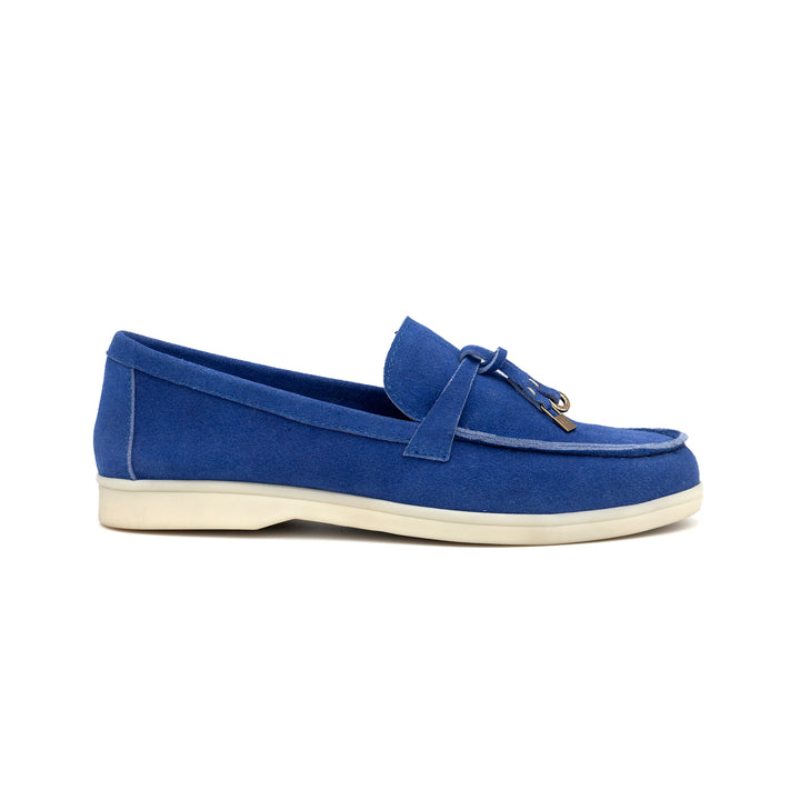 R133 Mocassin Daim Azur