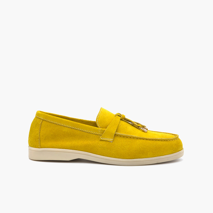 R133 Mocassin Daim Jaune