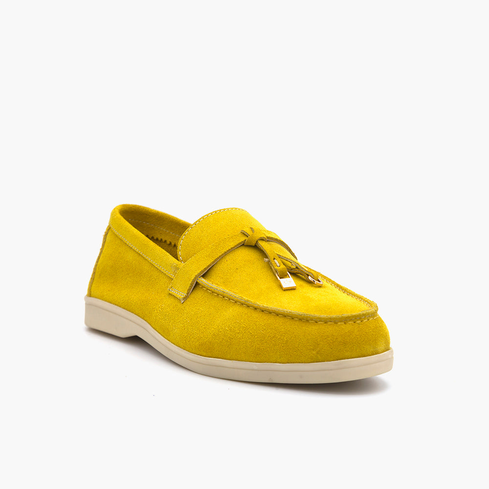 R133 Mocassin Daim Jaune